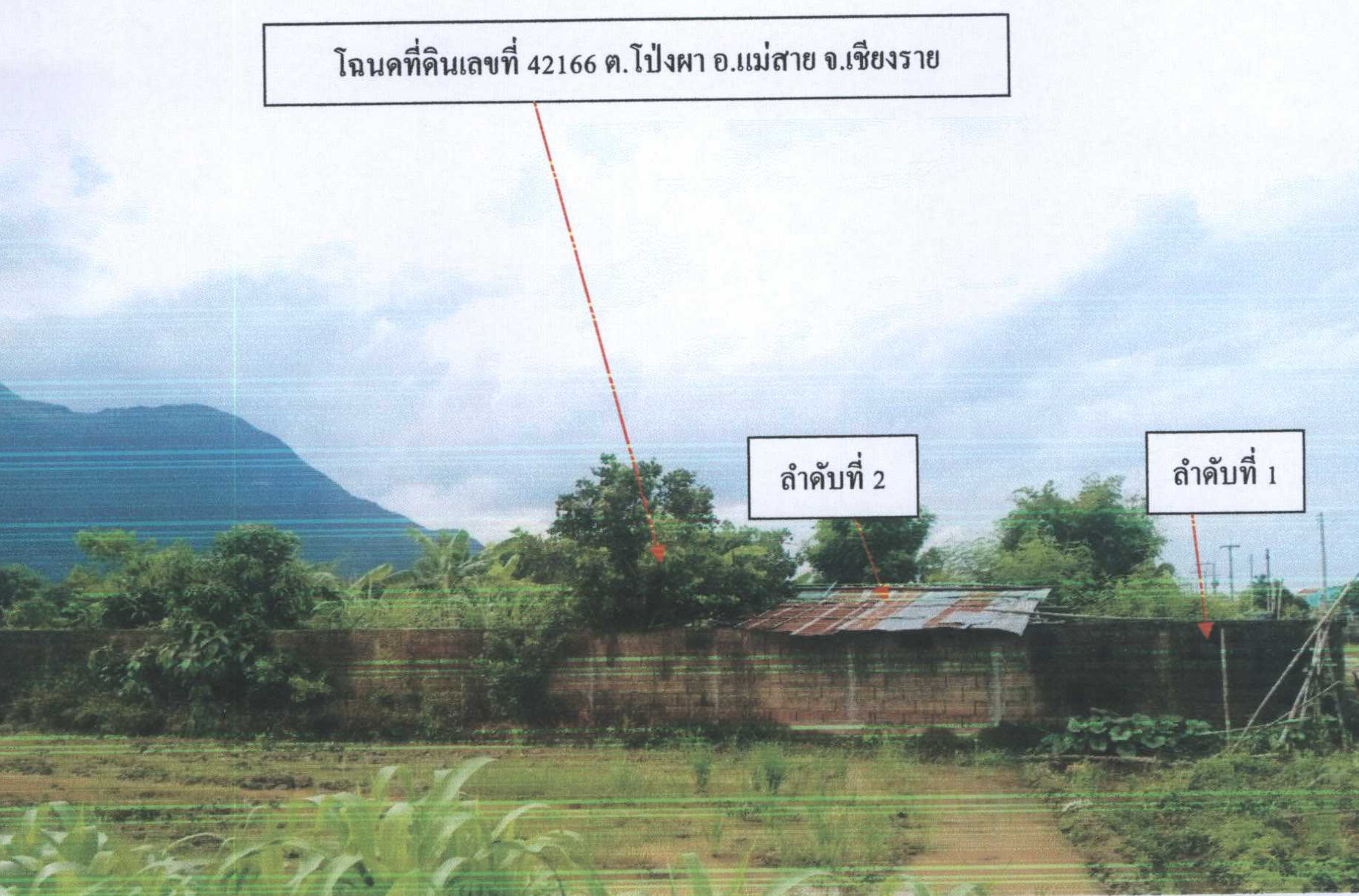 รูปที่ดินพร้อมสิ่งปลูกสร้าง โป่งผา แม่สาย เชียงราย