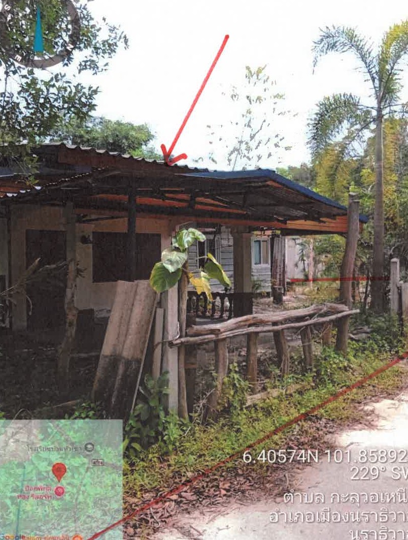 รูปที่ดินพร้อมสิ่งปลูกสร้าง กะลุวอเหนือ เมืองนราธิวาส นราธิวาส