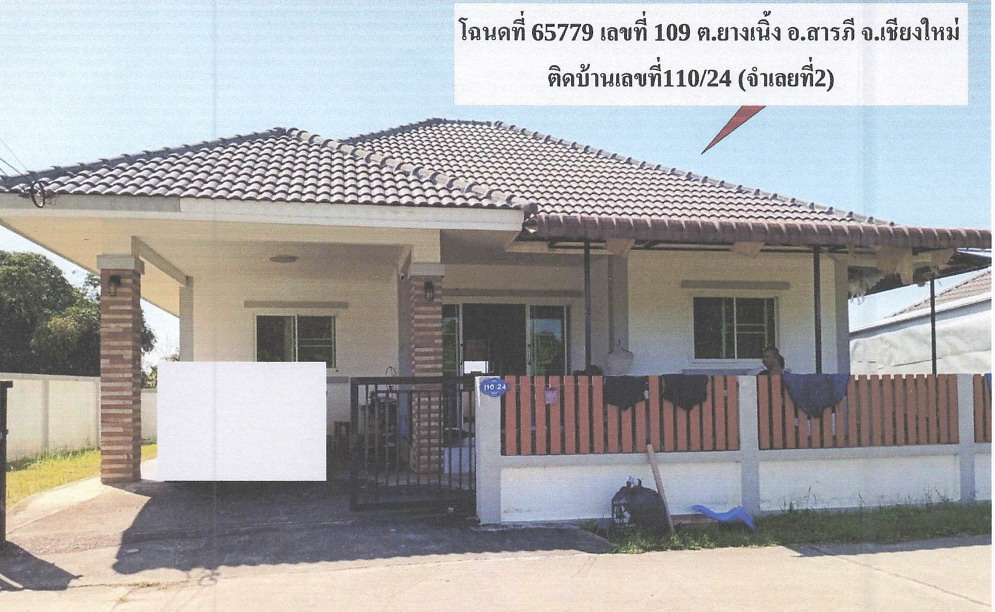 รูปที่ดินพร้อมสิ่งปลูกสร้าง ยางเนิ้ง สารภี เชียงใหม่