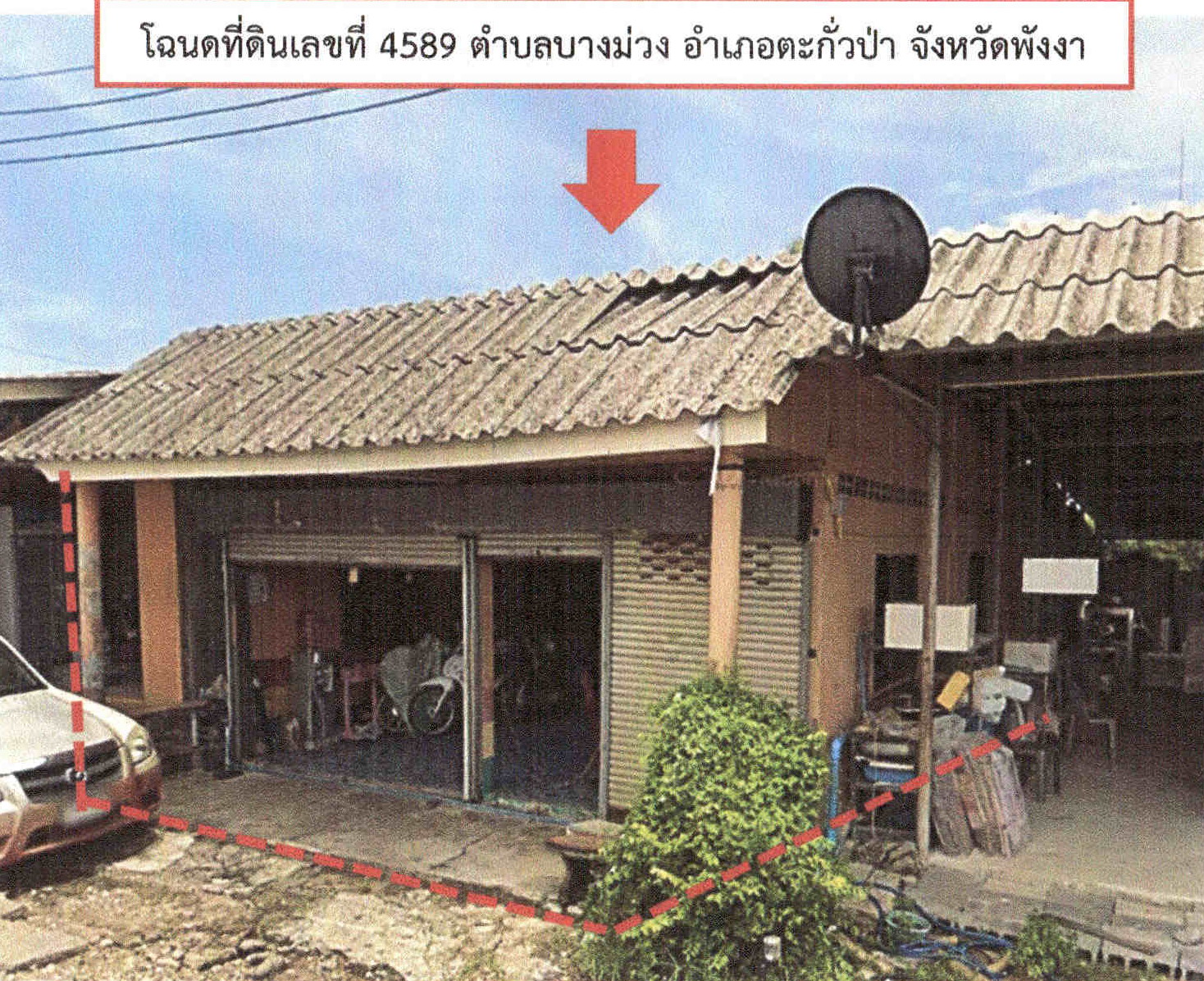 รูปที่ดินพร้อมสิ่งปลูกสร้าง บางม่วง ตะกั่วป่า พังงา