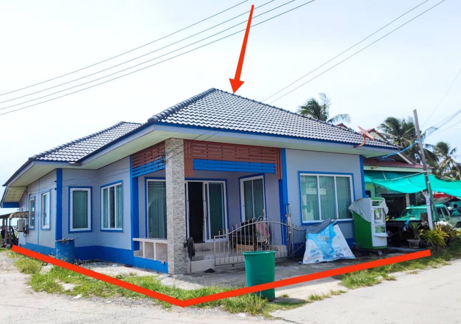 รูปที่ดินพร้อมสิ่งปลูกสร้าง หน้าสตน หัวไทร นครศรีธรรมราช