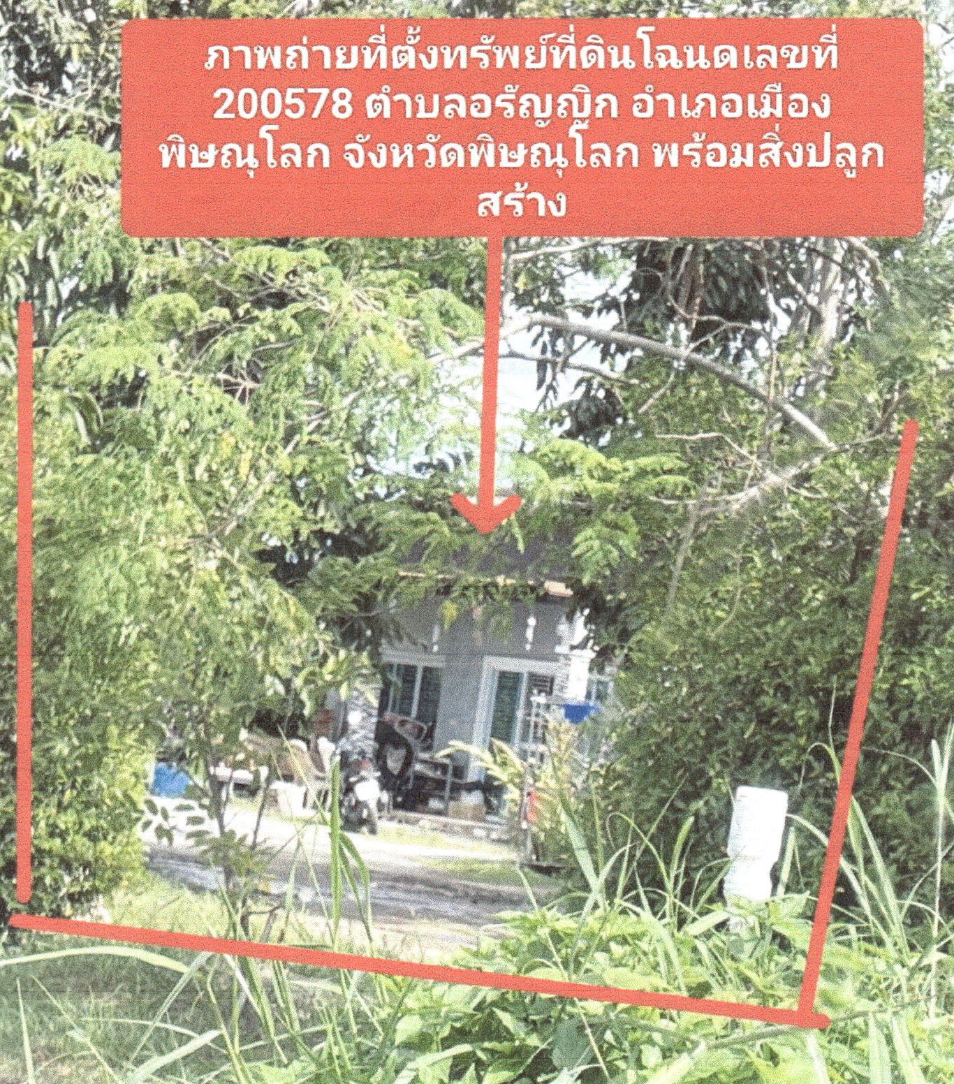 รูปที่ดินพร้อมสิ่งปลูกสร้าง อรัญญิก เมืองพิษณุโลก พิษณุโลก