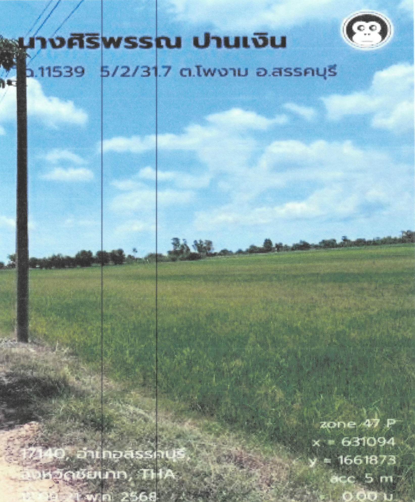 รูปที่ดินว่างเปล่า โพงาม สรรคบุรี ชัยนาท