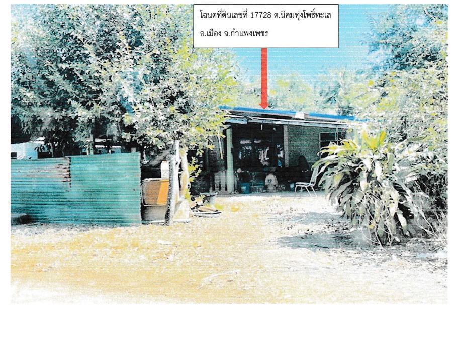 รูปที่ดินพร้อมสิ่งปลูกสร้าง นิคมทุ่งโพธิ์ทะเล เมืองกำแพงเพชร กำแพงเพชร