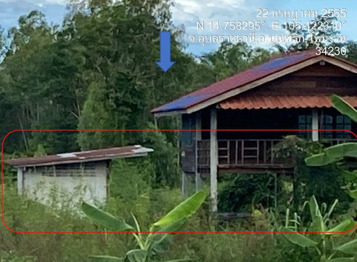 รูปที่ดินพร้อมสิ่งปลูกสร้าง โพนงาม บุณฑริก อุบลราชธานี